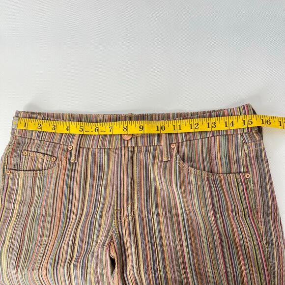 Mother The Looker Crop High Meadow Stripe Jeans Pants Striped Sz 27 - Picture 7 of 14